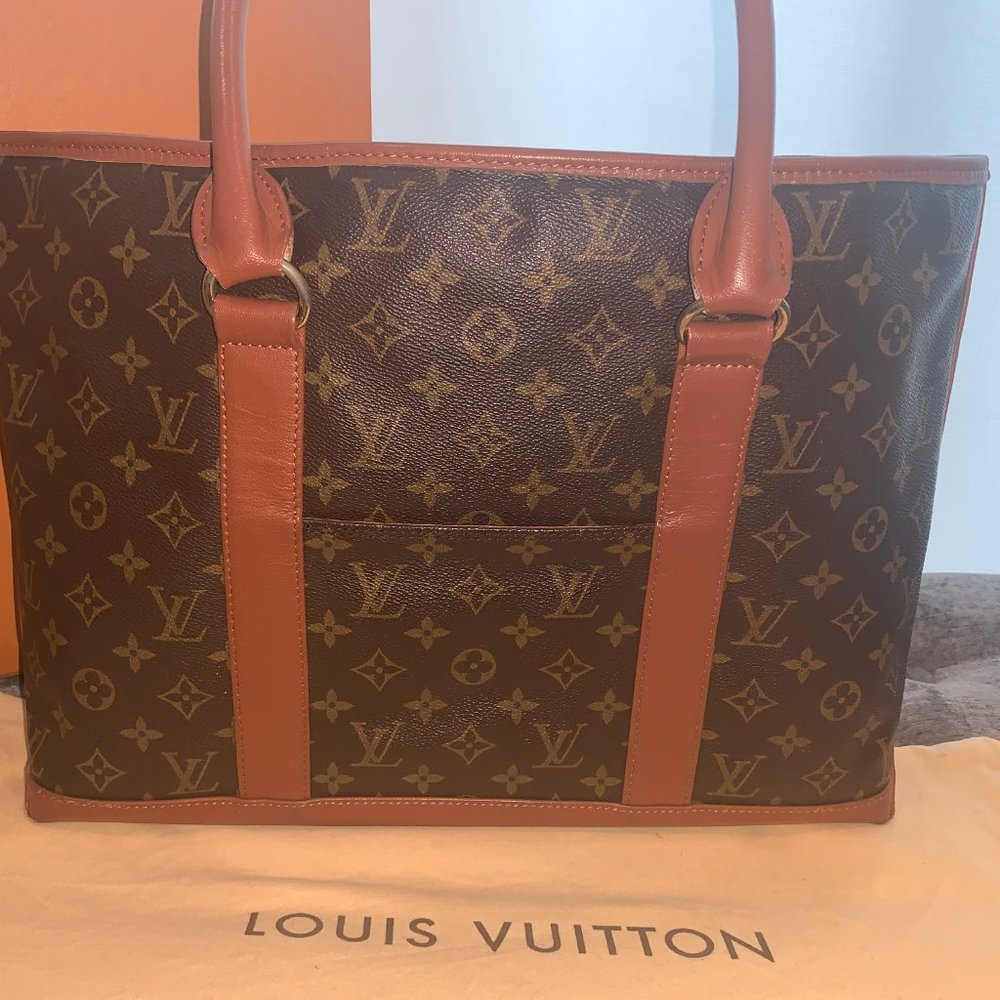 Authentic Louis Vuitton Monogram Leather Vintage Tote Bag